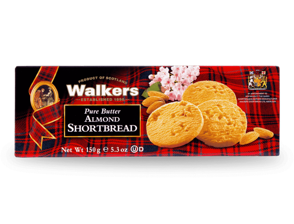 Миндальное песочное печенье Walker's Shortbread, 1800г, 12шт